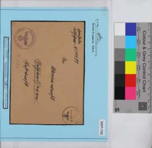 Dienstbrief, Schiffsname/Landeinheit: M 75, Feldpostnr. 09987; Frankatur, Mi.-Nr.: [Keine]; Poststempel: Feldpost d 15.6.40; Nebenstempel: Dienststelle Feldpost-Nr. M 00987