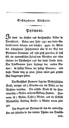 Sechszehnter Abschnitt. Pyrmont.