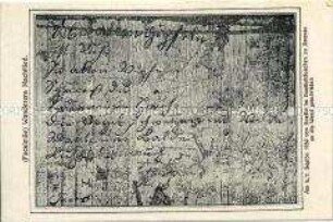 Goethes Gedicht "Wanderers Nachtlied" an der Wand des Ilmenauer Gartenhauses