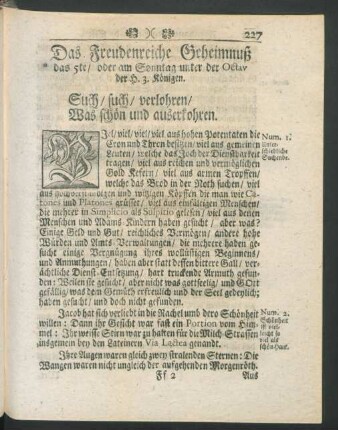 Das Freudenreiche Geheimnuß