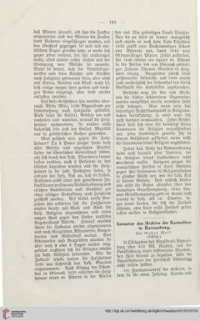 30: Inventar des Archivs der Karmeliter in Ravensburg, [4]