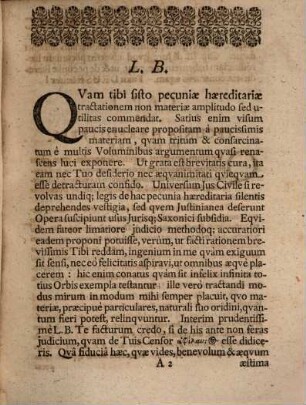 Disp. inaug. de pecunia hereditaria, vom Erb-Gelde