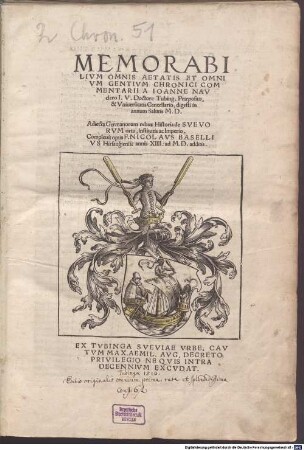 Memorabilivm Omnis Aetatis Et Omnivm Gentivm Chronici Commentarii, 1