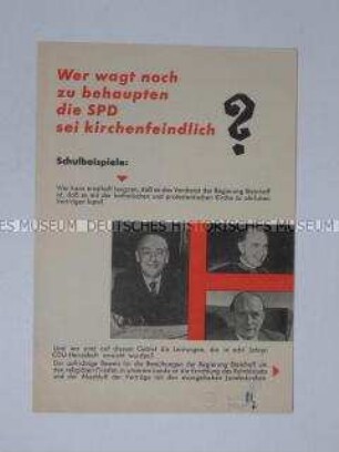Propagandaschrift der SPD zur Landtagswahl in NRW 1958