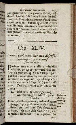 Cap. XLIV. Cancri exulcerati ...