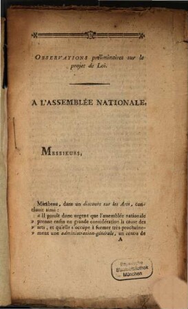 Constitution nouvelle des sciences, arts et métiers ... présenté à l'assemblée nationale