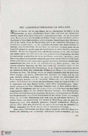 Die Landschaftsmalerei in Holland