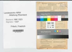 Entnazifizierung Friedrich Fritsch , geb. 14.08.1891 (Beamter)