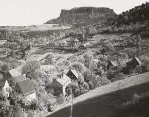 Ortsteilansicht gegen den Lilienstein (415 m)