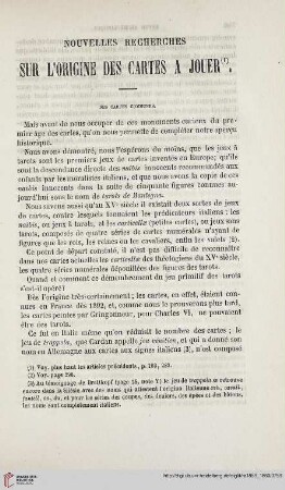 16: Nouvelles recherches sur l'origine des cartes à jouer, [2] : des cartes communes