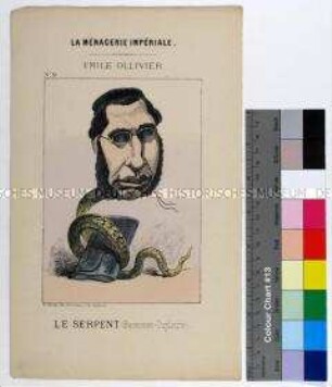 Karikatur auf Émile Ollivier aus der Serie "La Ménagerie Impériale"