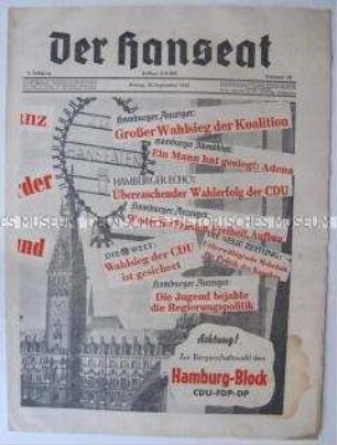 Hamburger Monatszeitung "Der Hanseat" u.a. zur Bundestagswahl