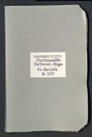 Angeklagter: Gröning, Heinrich; Angeklagter: Suster, Franz: Landfriedensbruch (Plünderungen usw. in Hamm am 3.- 4.7.1919)