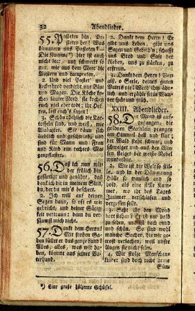 XXIII. Abendlieder. - XXXII. Endzweck der Schöpfung.