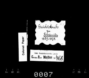 Gerichtshandelsbuch von Schänitz (bei Riesa)