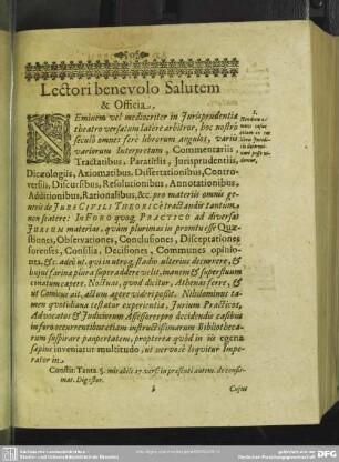 Ad Lectorem Benevolum