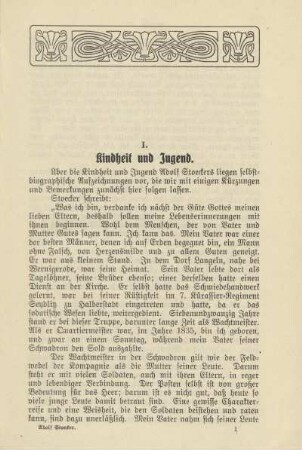 I. Kindheit und Jugend