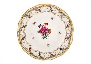Teller mit Blumendekor