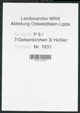 Sterberegister Standesamt Gelsenkirchen 3 Heßler