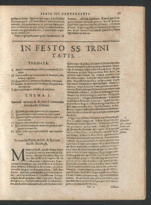 In Festo SS. Trinitatis.