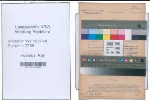 Entnazifizierung Karl Huembs , geb. 28.09.1896 ()