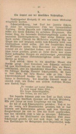 X. Ein Kapitel aus der chinesischen Rechtspflege