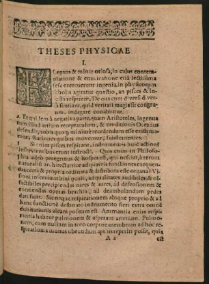 Theses Physicae