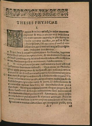 Theses Physicae