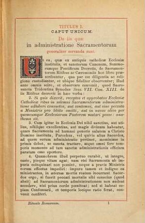Rituale Romanum : Pauli V. Pontificis Maximi jussu editum et a Benedicto XIV auctum et castigatum, cui novissima accedit benedictionum et instructionum appendix