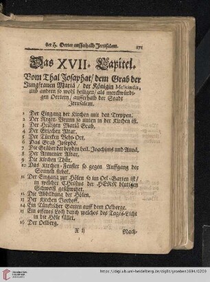 Das XVII. Capitel
