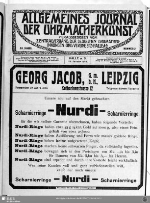 Anzeigen, Inhaltsverzeichnis