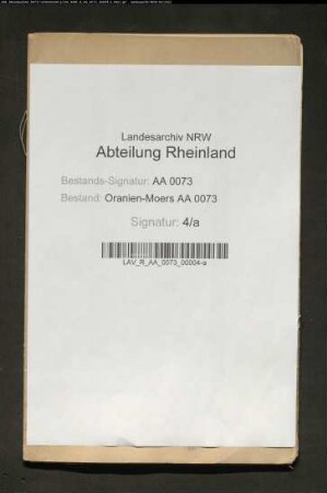 Inventaris van de charters ende besitingden betr. der Grafschaft Moers und Herrlichkeit Krefeld. Inventaris van Friermersheim und der Neutralität der Grafschaft.