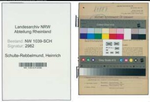Entnazifizierung Heinrich Schulte-Rebbelmund , geb. 12.12.1886 (Angestellter)