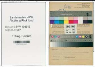 Entnazifizierung Heinrich Ebbing , geb. 29.07.1897 (Stadtoberinspektor)