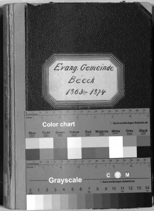 Evangelische Gemeinde Beeck: Trauungen 1863 - 1874, Beerdigungen 1863 - 1866