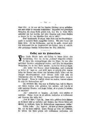 Tolstoj und die Bodenreform
