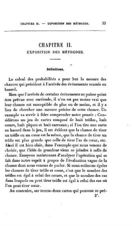 Chapitre II. Exposition des Méthodes.