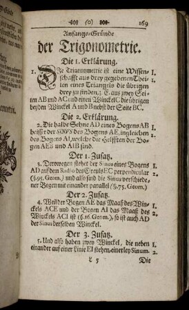 Anfangs-Gründe der Trigonometrie.