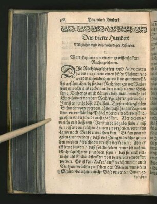 Das vierte Hundert Nützlicher vnd denckwürdiger Historien.