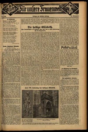 Zweite Ausgabe vom Freitag, den 20. November 1931.