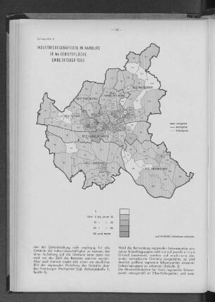 Schaubild 2: Industriebeschäftigte in Hamburg je ha Gebietsfläche Ende Oktober 1960