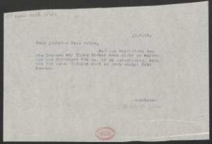 Brief an Robert Oehme : 15.04.1914