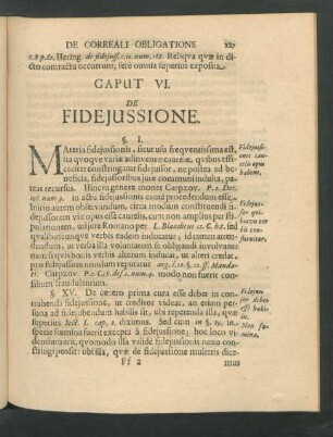 Caput VI. De Fideiussione.