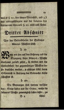 Dritter Abschnitt. Von den Bestandtheilen des Steknitzer Mineral-Wassers selbst