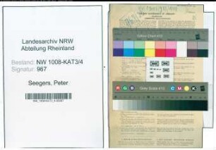 Entnazifizierung Peter Seegers , geb. 27.02.1893 (Schausteller)