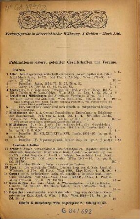 Antiquariats-Kataloge : Katalog ... des Antiquarischen Bücherlagers von Gilhofer & Ranschburg, Buchhandlung und Antiquariat, 53