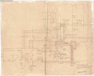 Döllgast, Hans; München; Alte Pinakothek, Wiederaufbau - Keller West (Grundriss)