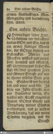 Eine andere Beichte