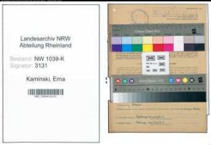 Entnazifizierung Erna Kaminski , geb. 19.07.1907 (Lehrerin)