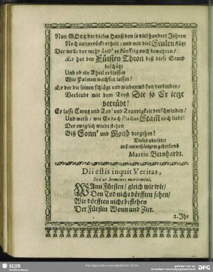 Dii est is inquit Veritas, Sed ut homines moriemini